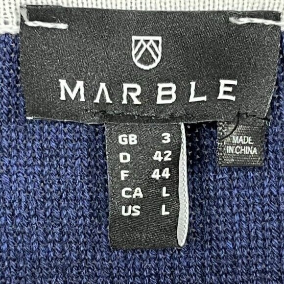 Marble V-Neck Cardigan Soft Preppy Academia Coastal Grandma Chic Boho L - Picture 5 of 7